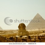 The Sphinx and Pyramids near Cairo