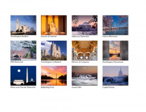 Zazzle calendar of Washington DC