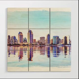 Digital painting of San Diego skyline recently sold on Society6