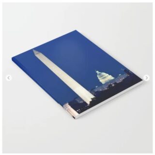 Notebook recently sold on Society6 with a cover using my image of Washington DC with a harvest moon