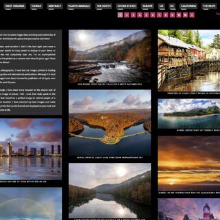 The landing page on my Pictorem portfolio site
