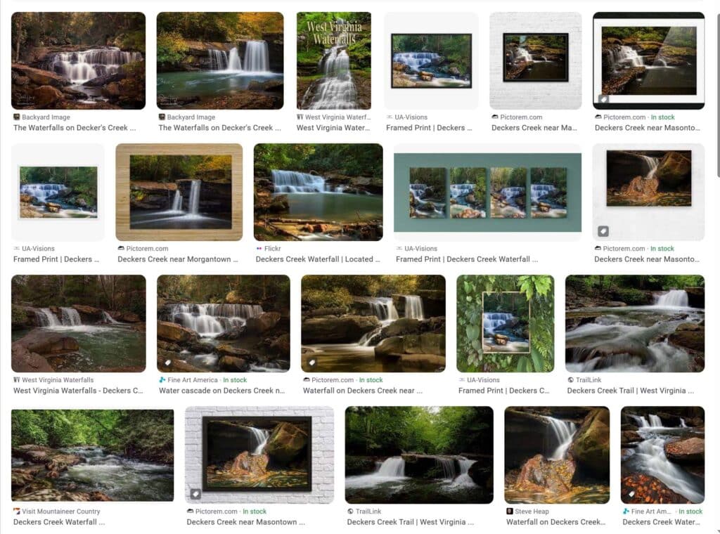 Search results for Deckers Creek Waterfall