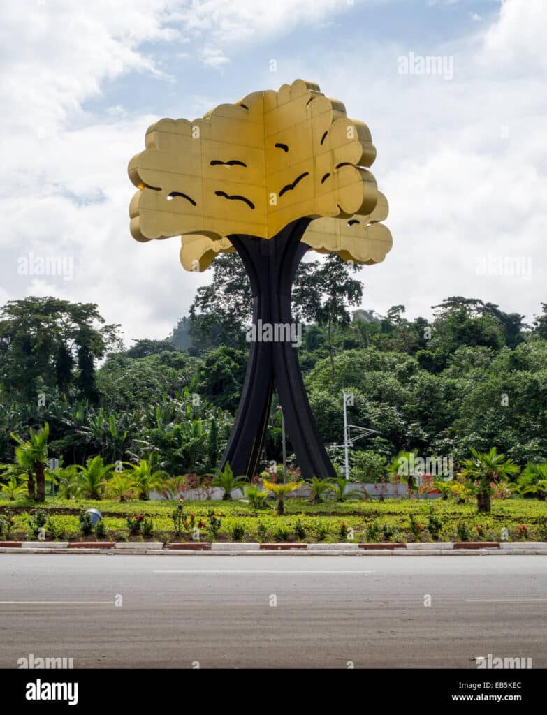 Stock photo of a monument in Equatorial Guinea