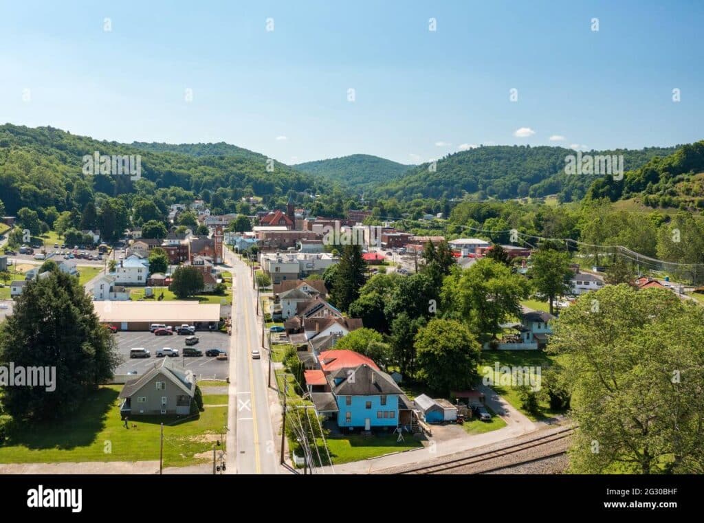 Stock photo of the small town of Philippi in West Virginia