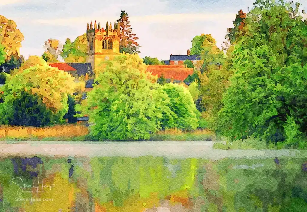 Ellesmere in Shropshire, England, using the Jixipix Water Color studio app