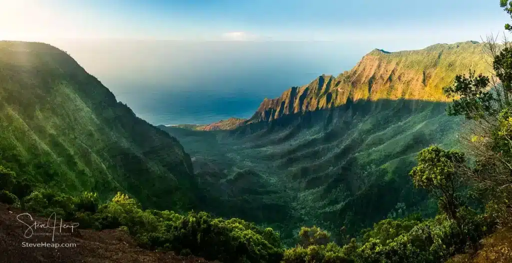 View of the valley from Kalalau overlook on Kauai. Prints available in my online store