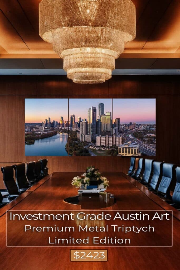 Seven-foot triptych metal print to grace any office boardroom!