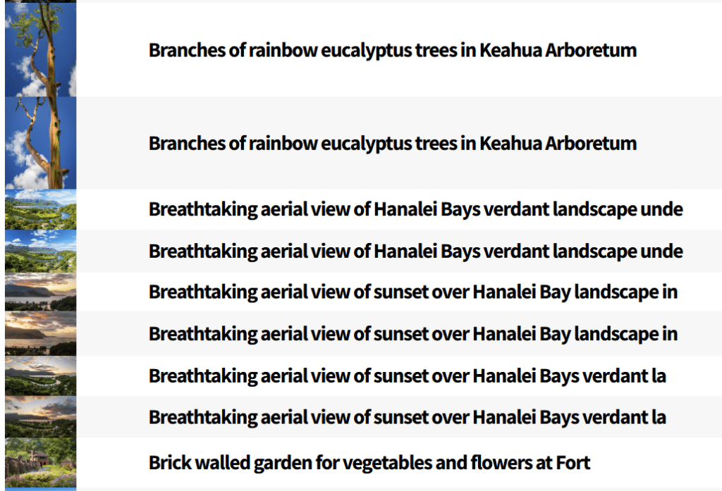 Example of similar titles in my Pictorem PoD site